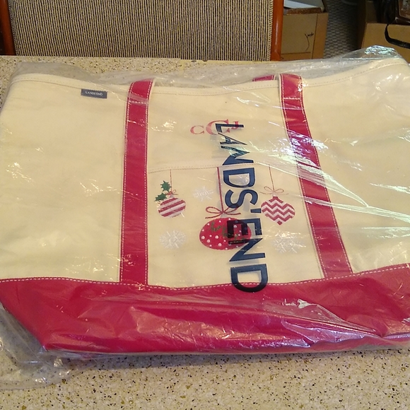 Lands' End Bags Lands End Christmas Tote Poshmark